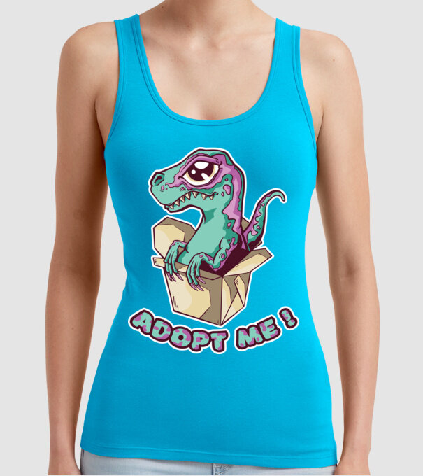 Raptor drăguț model turcoaz pe tricou