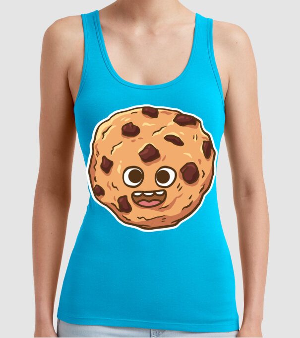 Cookie drăguț model turcoaz pe tricou