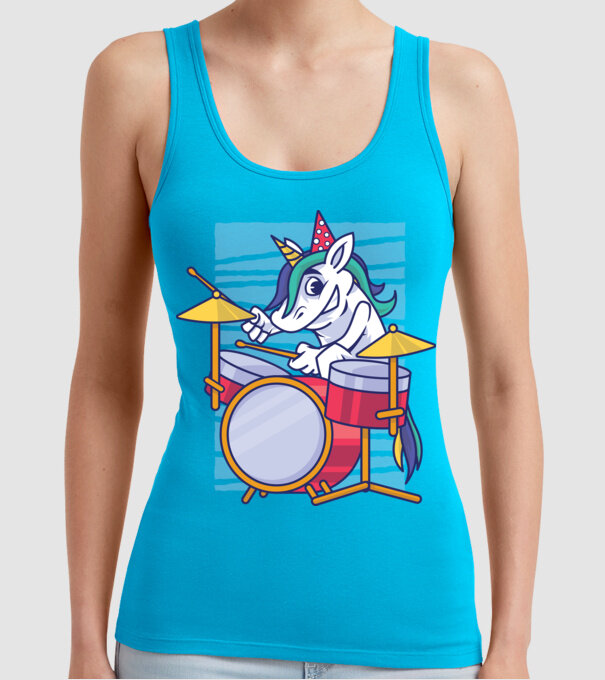 Unicorn Baterist Zi de naștere model turcoaz pe tricou