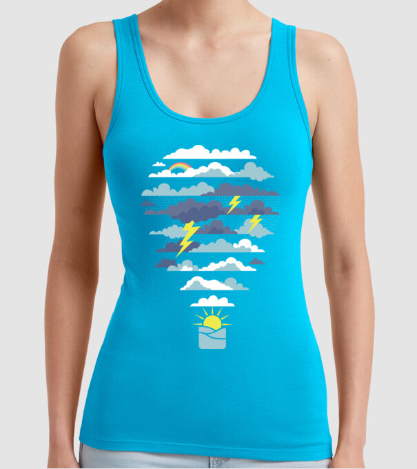 Nor Balon model turcoaz pe tricou