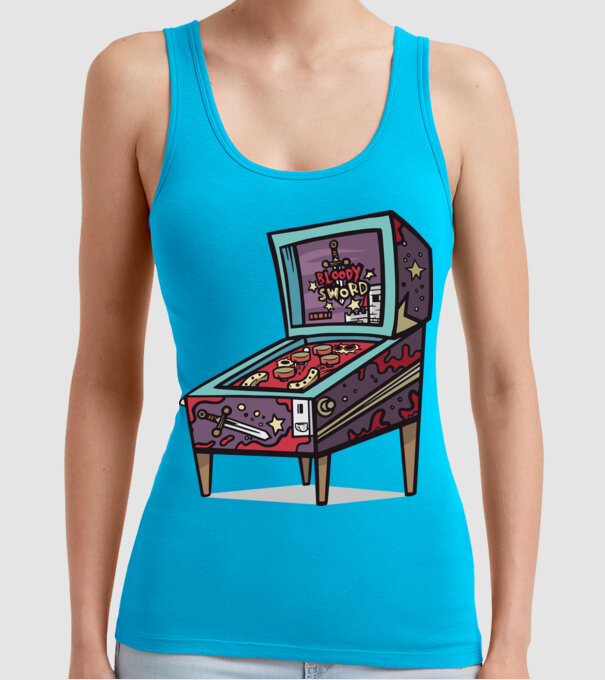 Flipper model turcoaz pe tricou