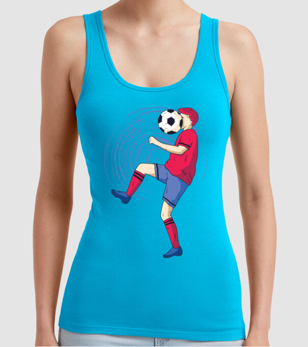 Fotbalist model turcoaz pe tricou