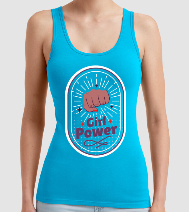 Girl Power Ziua Femeii model turcoaz pe tricou