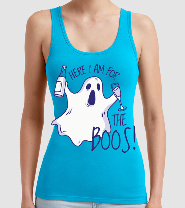 Here I am for the Boos model turcoaz pe tricou