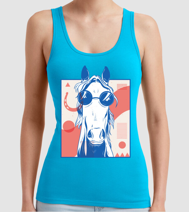 Cal Hippy model turcoaz pe tricou