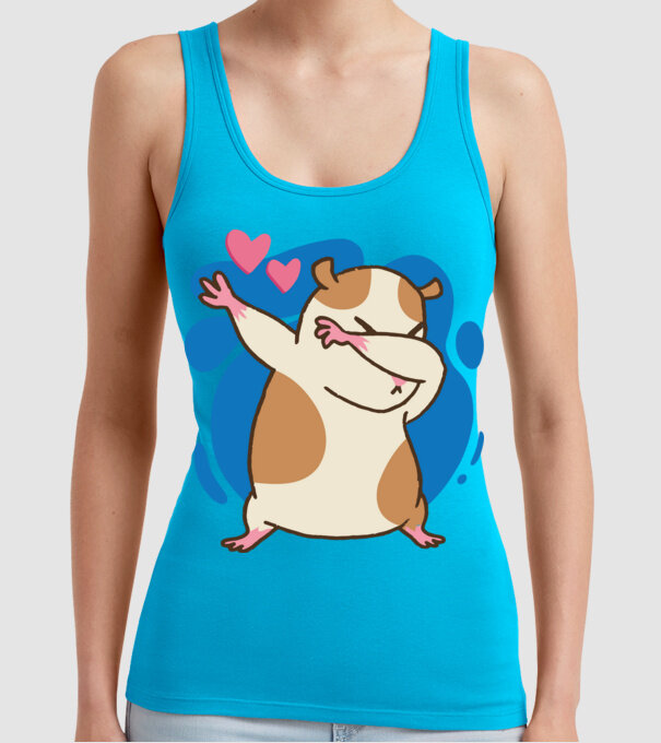 Hamster DAB model turcoaz pe tricou