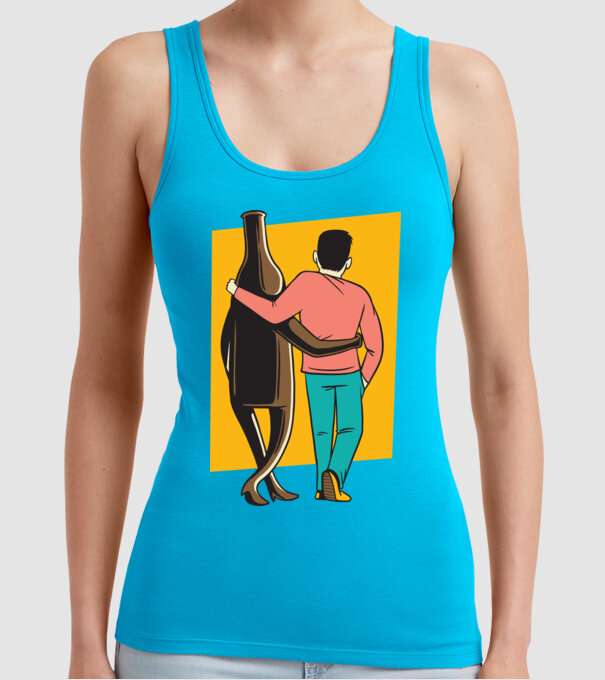 Amici de pahar model turcoaz pe tricou