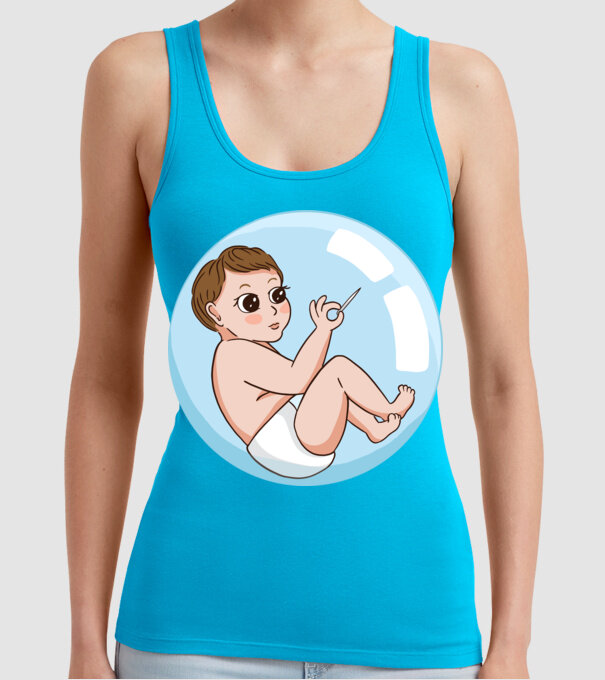 Bebeluș model turcoaz pe tricou