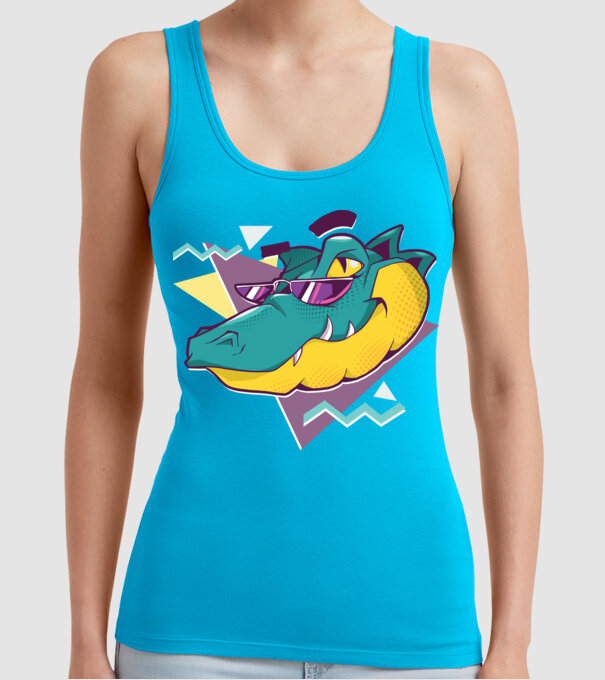 Aligator cool model turcoaz pe tricou