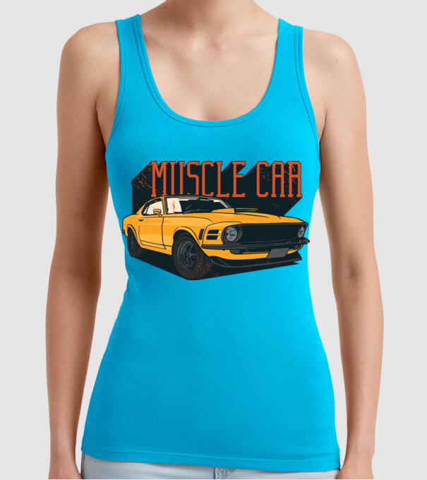 Mașină sport cool model turcoaz pe tricou