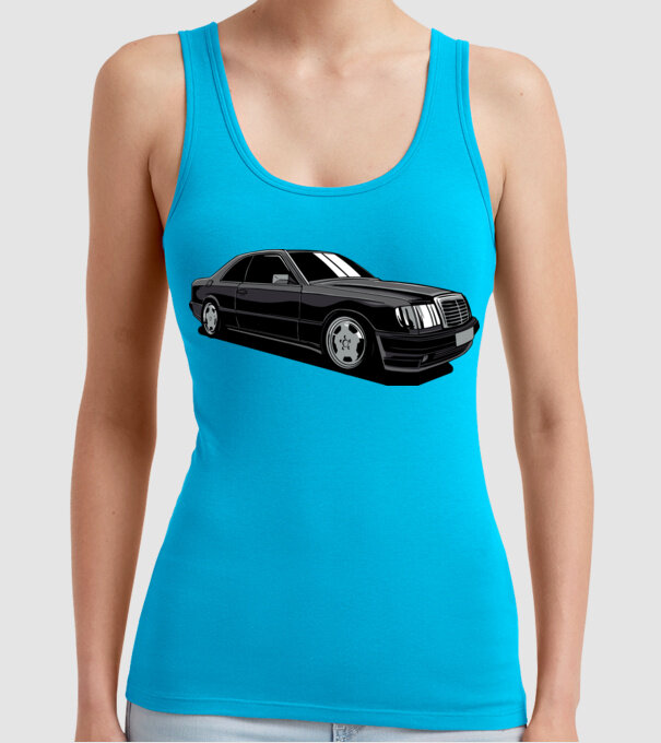 Mercedes model turcoaz pe tricou