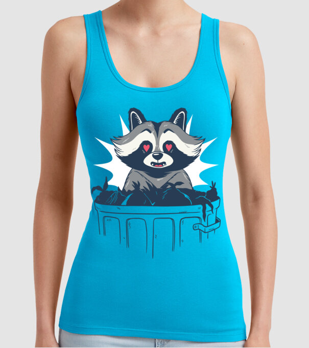 Raton model turcoaz pe tricou