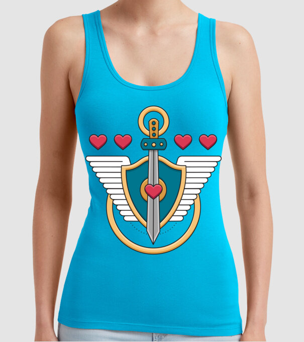 Scut - Gamer model turcoaz pe tricou