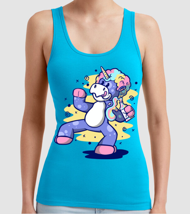Unicorn beat model turcoaz pe tricou