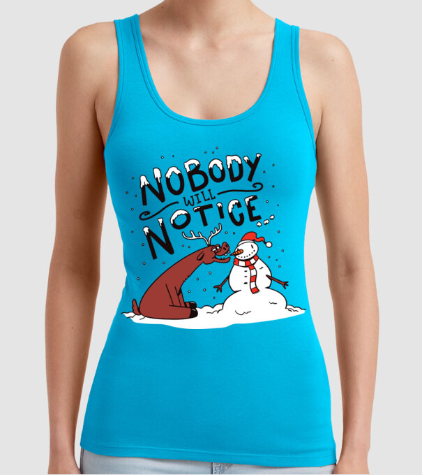 Nimeni nu va observa Om de zăpadă model turcoaz pe tricou