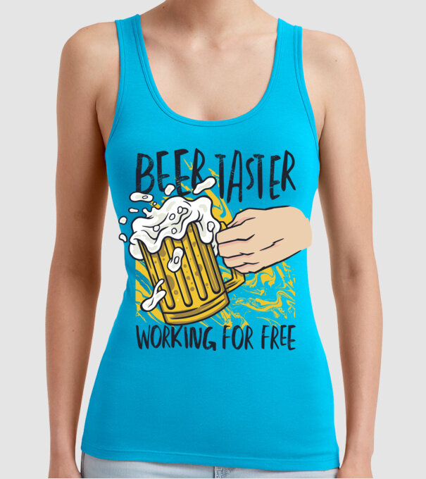 Degustare de bere model turcoaz pe tricou