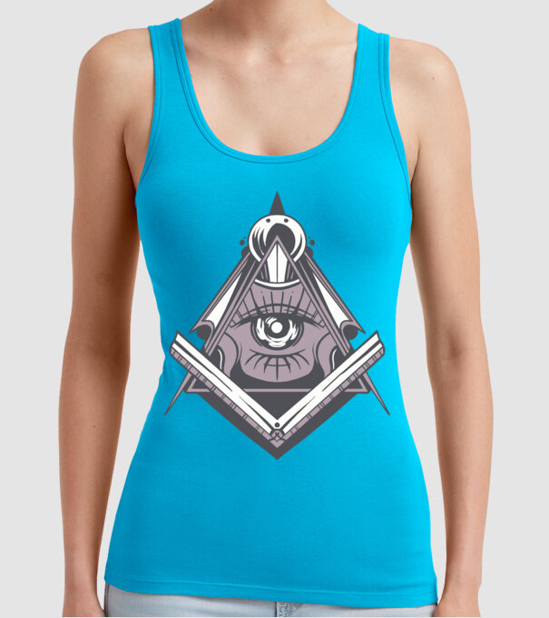 Masoni Illuminati model turcoaz pe tricou