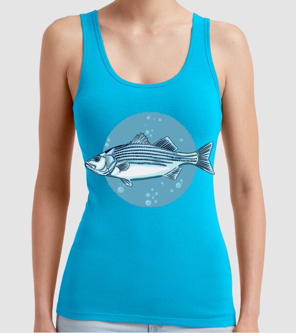 Biban de mare model turcoaz pe tricou