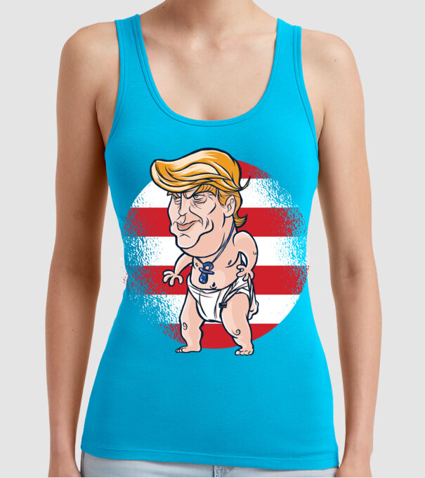 Trump Baby tricou amuzant model turcoaz pe tricou