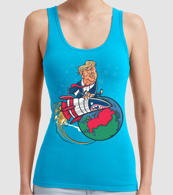 Trump bombă model turcoaz pe tricou