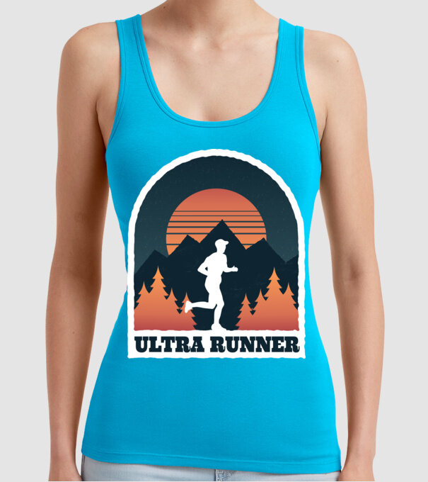Ultra Runner Tricou alergare model turcoaz pe tricou