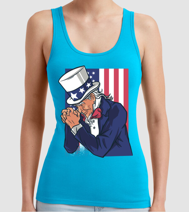 Uncle Sam se roagă model turcoaz pe tricou