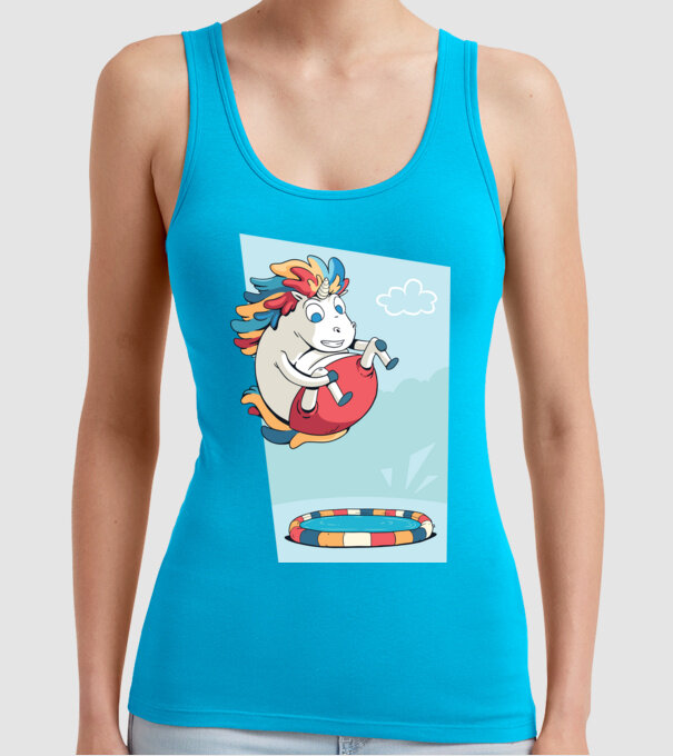 Bombă Unicorn model turcoaz pe tricou