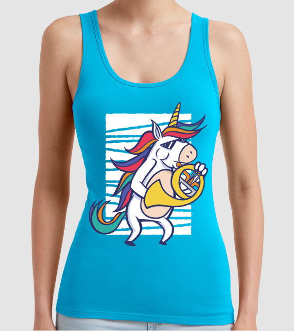 Unicorn Corn model turcoaz pe tricou