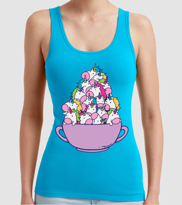 Bol Unicorn model turcoaz pe tricou