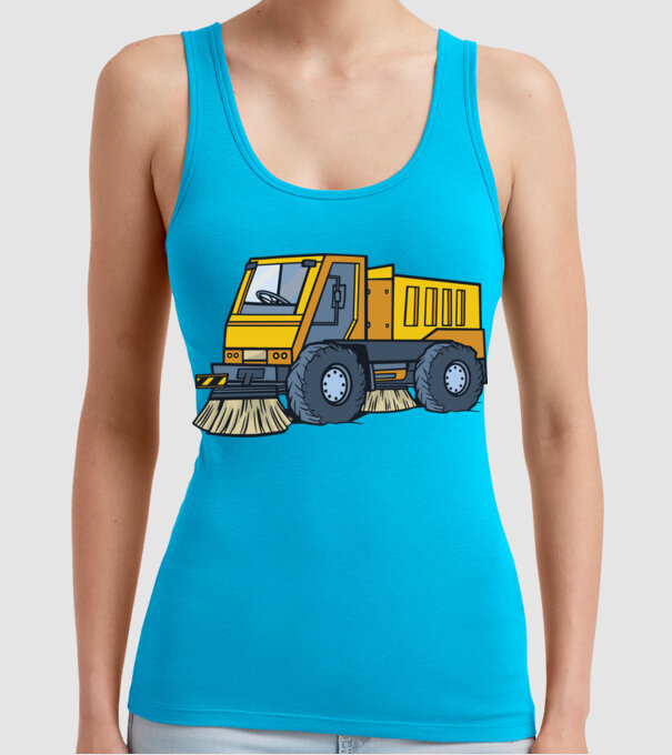 Camion spălare străzi model turcoaz pe tricou