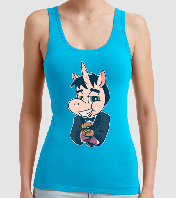 Mire unicorn model turcoaz pe tricou