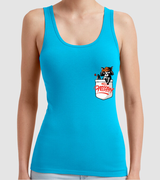 Raton de buzunar model turcoaz pe tricou