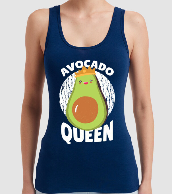 Avocado Queen Regina Avocado model albastru închis pe tricou