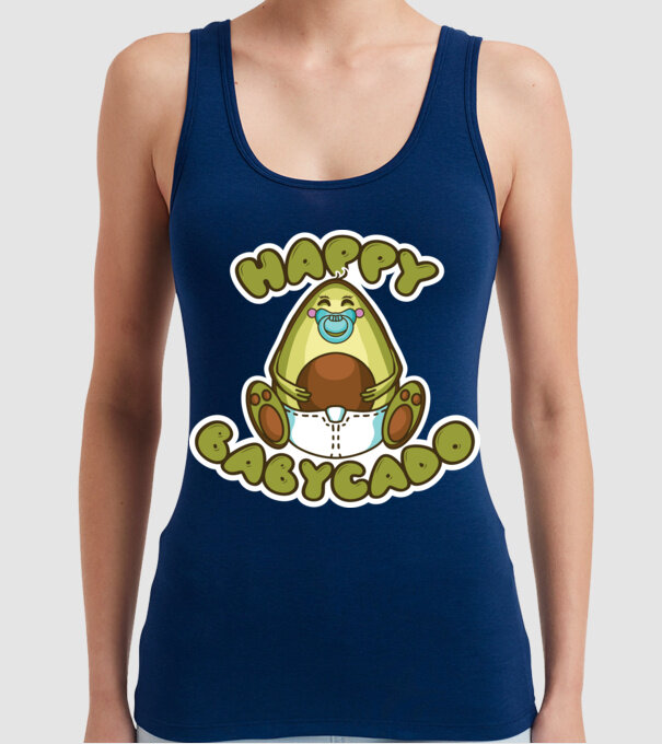 Avocado bebe model albastru închis pe tricou