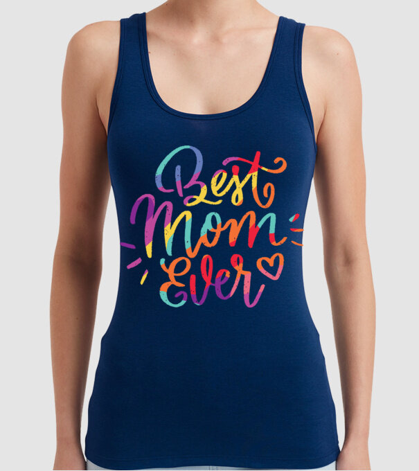 Best Mom Ever - Cea mai bună mamă model albastru închis pe tricou