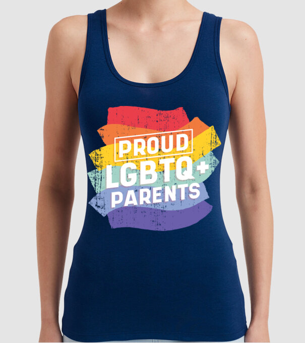 Părinți mândri LGBTQ model albastru închis pe tricou