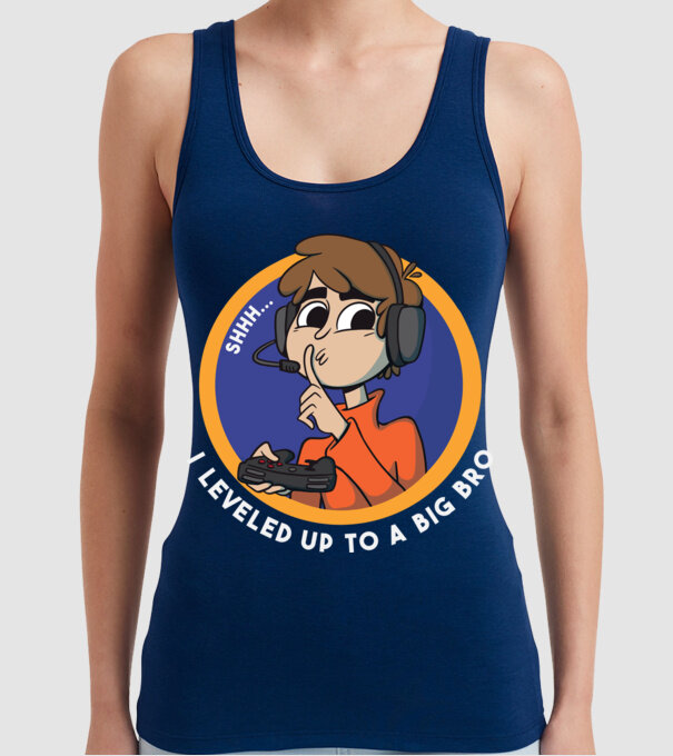 Gamer Frate mai mare model albastru închis pe tricou