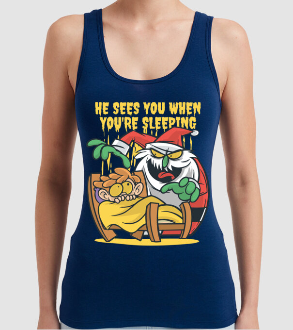 Elf de Crăciun model albastru închis pe tricou