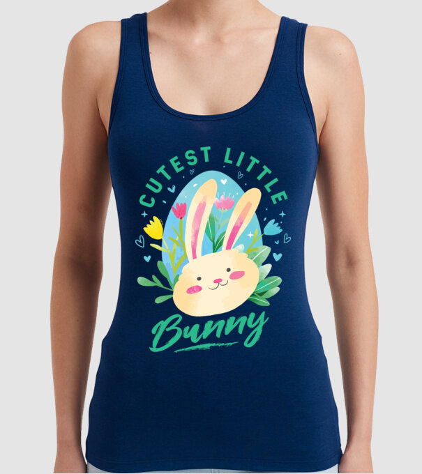 Cel mai dulce iepuraș model albastru închis pe tricou