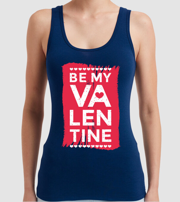 'Fii dragostea mea Tricou drăguț pentru Valentine''s Day' model albastru închis pe tricou