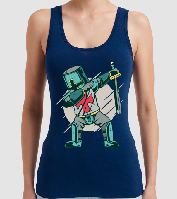 Cavaler DAB model albastru închis pe tricou