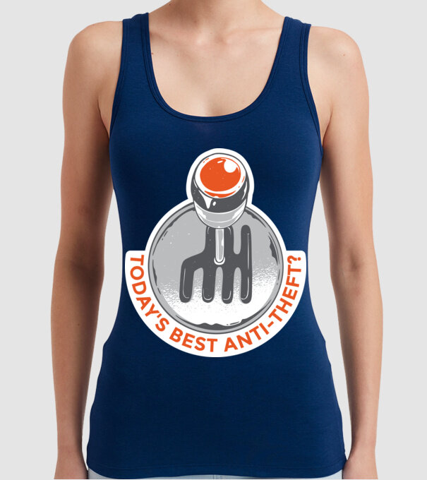 Cutia de viteze manuală este cel mai bun anti-furt tricou amuzant model albastru închis pe tricou