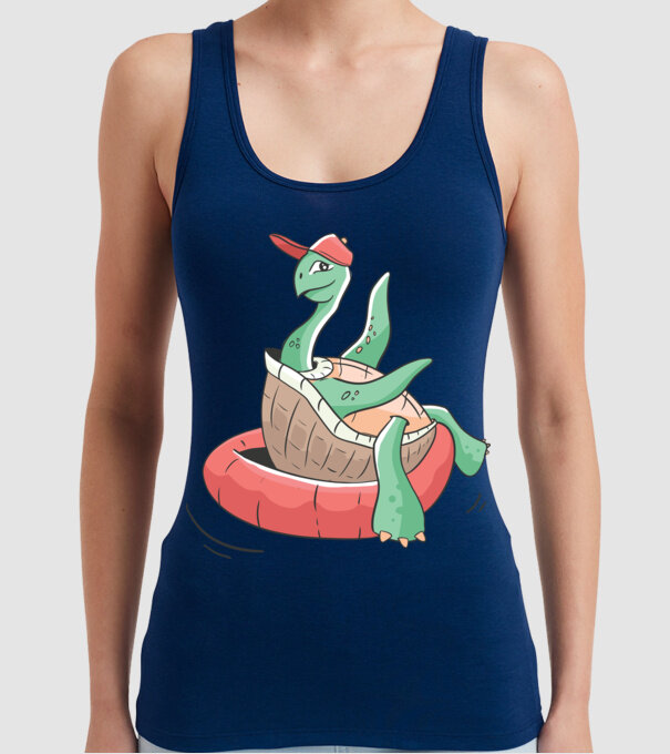 Broască țestoasă cool model albastru închis pe tricou