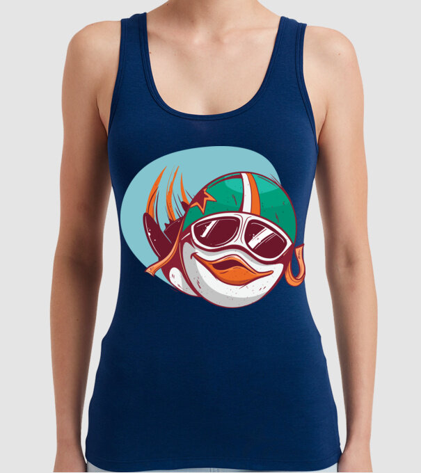 Pinguin Zburător model albastru închis pe tricou