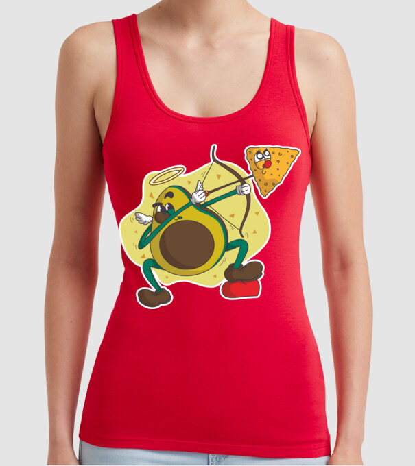 Dragoste de Avocado model roșu pe tricou