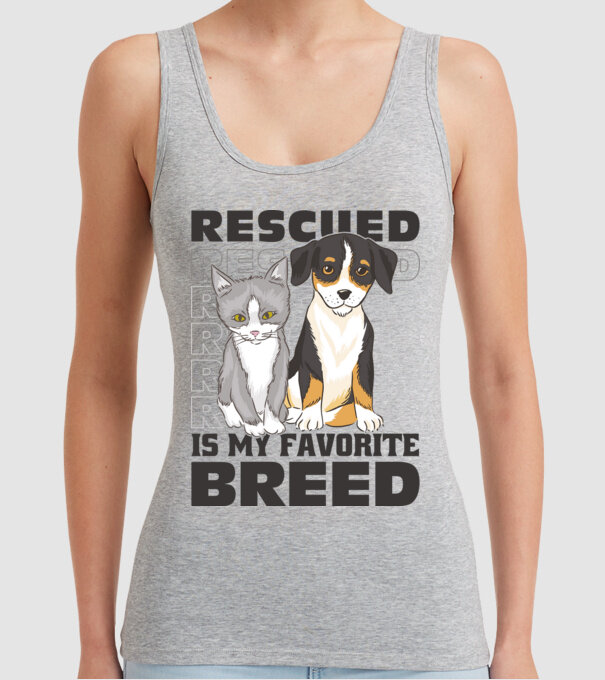 Rasa mea preferată este cea adoptată model gri pe tricou