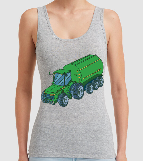 Tractor de recoltare model gri pe tricou