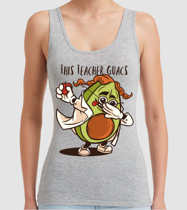 Profesor Avocado DAB model gri pe tricou