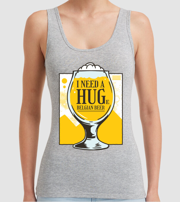 Bere belgiană model gri pe tricou