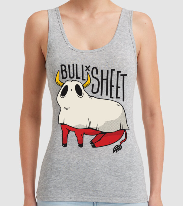 Bull sheet model gri pe tricou